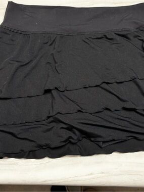 JoyLab Black Tiered Athletic Skirt with Ruffle Layers